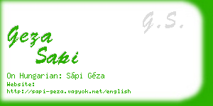 geza sapi business card